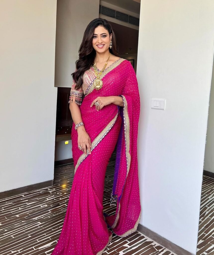 Sweta Tiwari pink saree