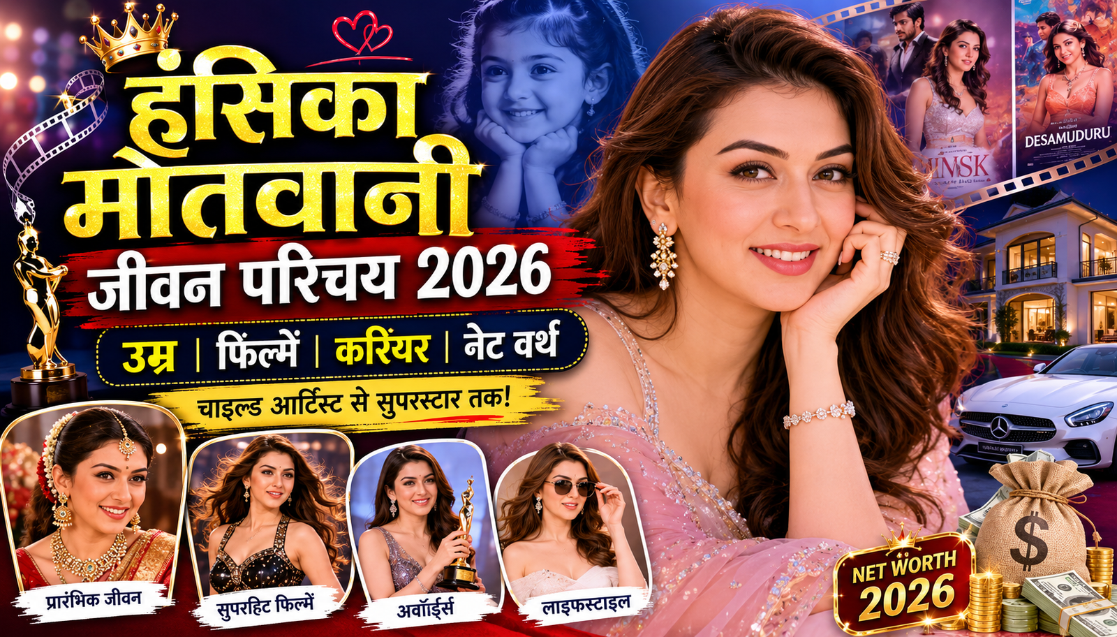 hansika motwani biography hindi